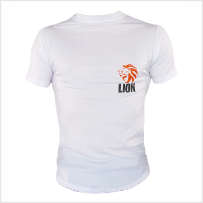 Lion T-shirt Rash guard heren wit