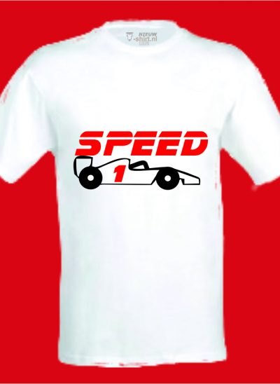T-shirt speed formule 1 wit