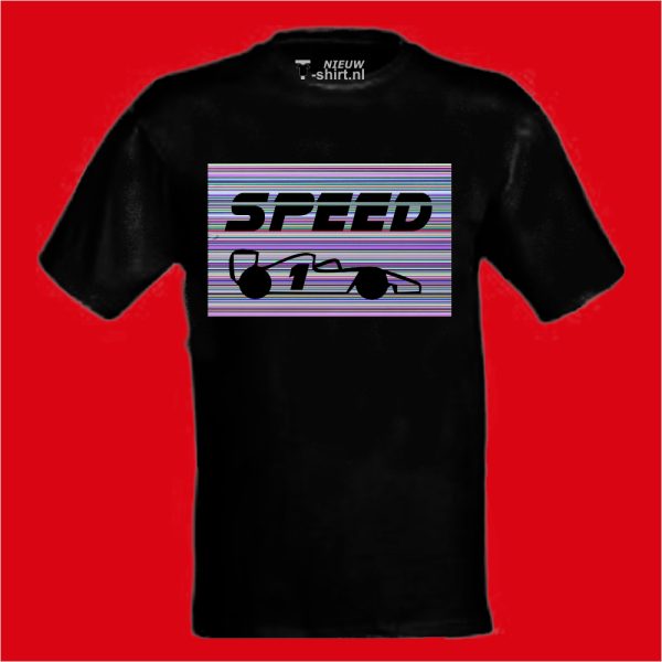 Speed in stripes unisex zwart
