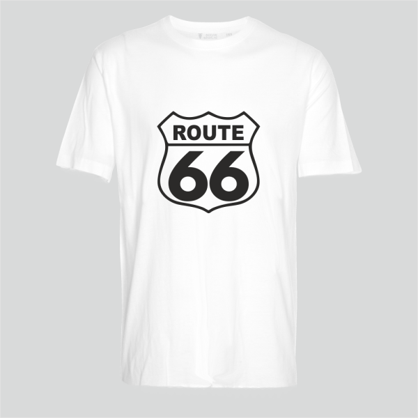 T-shirt americana T-shirt route 66 wit regular