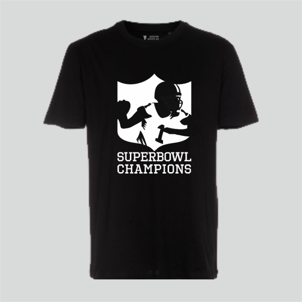 T-shirt americana t-shirt superbowl american football zwart regular